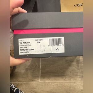 Vince Camuto Mocha Zebra Ankle Boots